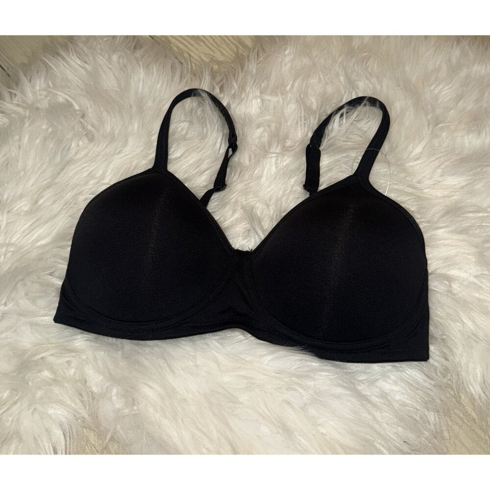 Amoena 0675 Lara SB Post Surgery Mastectomy Bra Lined WF Womens 32B Black New